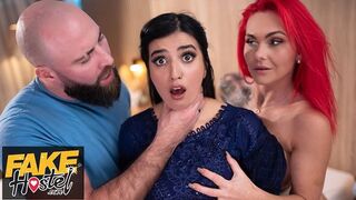 Shameless pakistansk pige vågner op seksuelt med en trekant perverteret britisk par