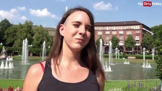 Tysk turist pige udendørs anal fuck