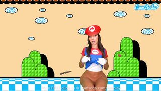Sisi Rose 's big- ass cosplayje super mario maker med fisse kvindesprøjt ur