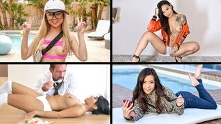 Hot udvalg af små asiatiske piger af Honey Gold, Man Snow, Vina Sky og Lulu Chu