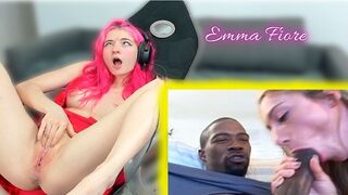 Tiptokos Emma Fiore blev chokeret over den varme sorte-hvide porno