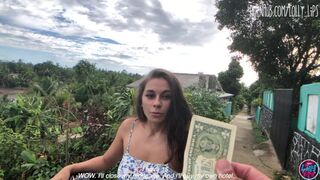 Hot Latin pige bliver kneppet for en dollar