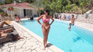 Hot gourmet i den personlige orgie pool