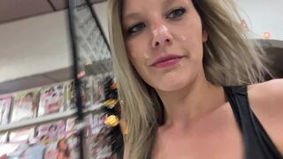 Glory hole fuck and sperm walk