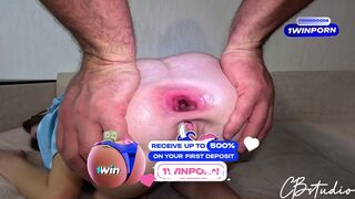 Dyb anal fuck med kæmpe røvhuller