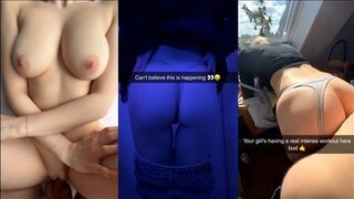 Dirty shagging af college piger i en snapchat udvælgelse på skærm tre