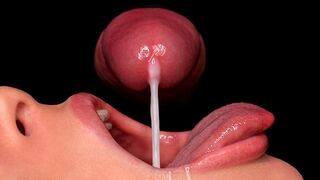 Close- up billede: bedste gratis blowjob for din sprudlende! Brug din fisse til at nyde! Hot cock sucking asmr