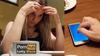 Letty black bruger en vibrator til at kneppe sig selv i offentligheden