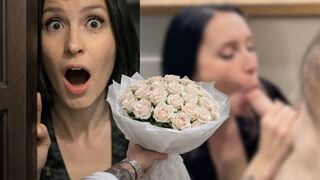 Den 14. februar gav en fan mig en blomsterbuket, jeg måtte suge den for at lade mig være!