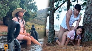 Lil Timy knepper mig hårdt midt i skoven