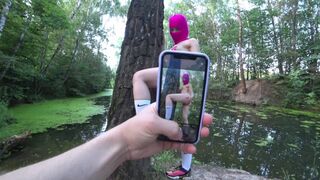 Blonde teenager fuck i cosplay, ansigt cum balaklava
