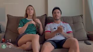 Jeg vil vædde min palmeiras cheerleader stedsøster på hendes flamengo sejr og kneppede hendes store blonde Victory kusse i copa libertadores finalen