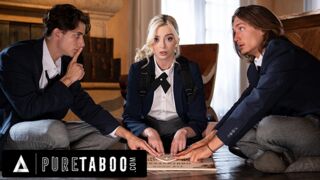 Teenage Blonde Dobbelt Intrusion og nydelse i Pure Taboo 's Vildeste Familie Video