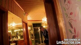 Sentimental eventyr i Life Selector: Første erfaringer med vilde college piger med Isis Taylor og hendes venner anal trekant