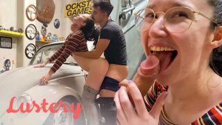 Cute amatører fucking i garagen wild
